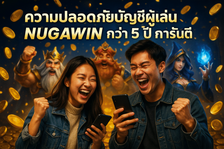 ความปลอดภัยบัญชีผู้เล่น NUGAWIN กว่า 5 ปี การันตี